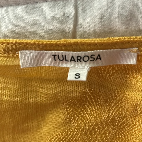 Cute mustard yellow peasant top size small - Picture 7 of 8